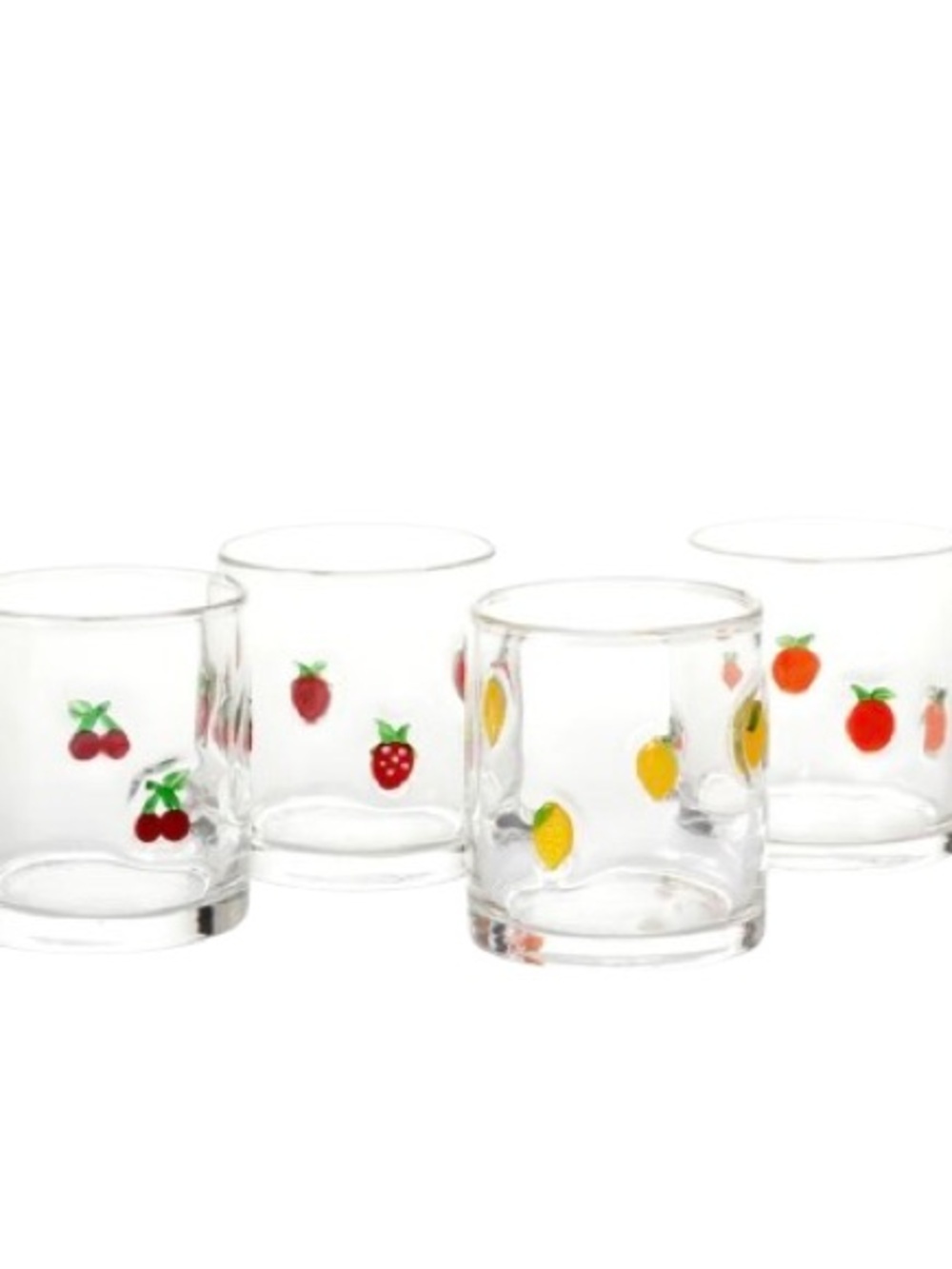 🆕- Set of 4 Fruit Motif Clear Glass Tumbler Set - New in Box. - Picture 4 of 10